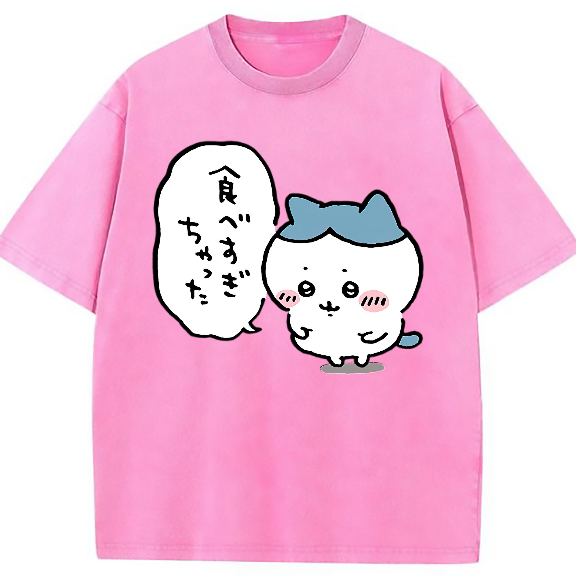 （画像用） ちいかわ ハチワレ Chii-kawa hachiware 綿100% ヴィンテージ風 半袖Tシャツ（フロントプリント）